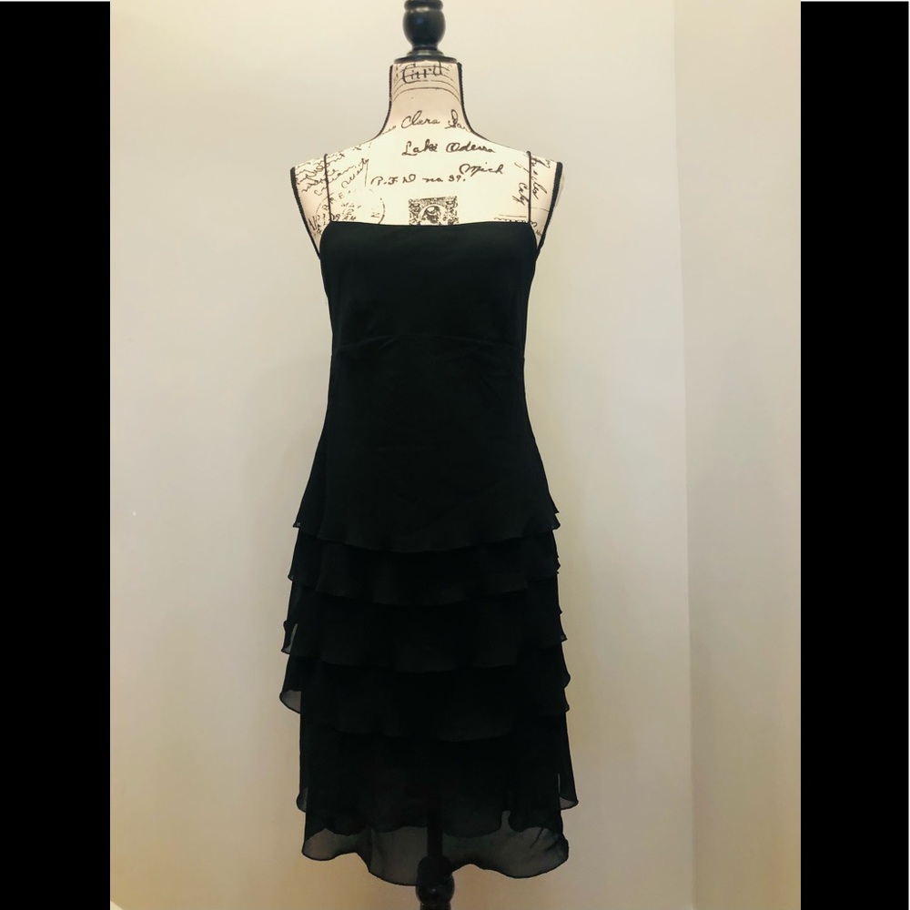 Gorgeous black layered dress. Worn once and dry cleaned.